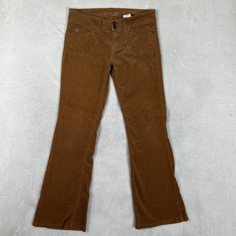 Vintage Paris Blues Pants Women's 9 Brown Corduroy Bootcut Stretch Y2K Low Rise